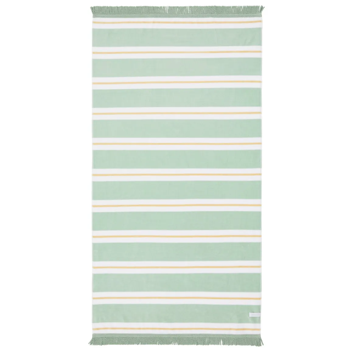Aegean Sage/Melon Stripe Large Beach Towel
