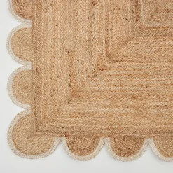 Aria Scalloped Jute Floor Rug