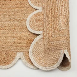 Aria Scalloped Jute Floor Rug