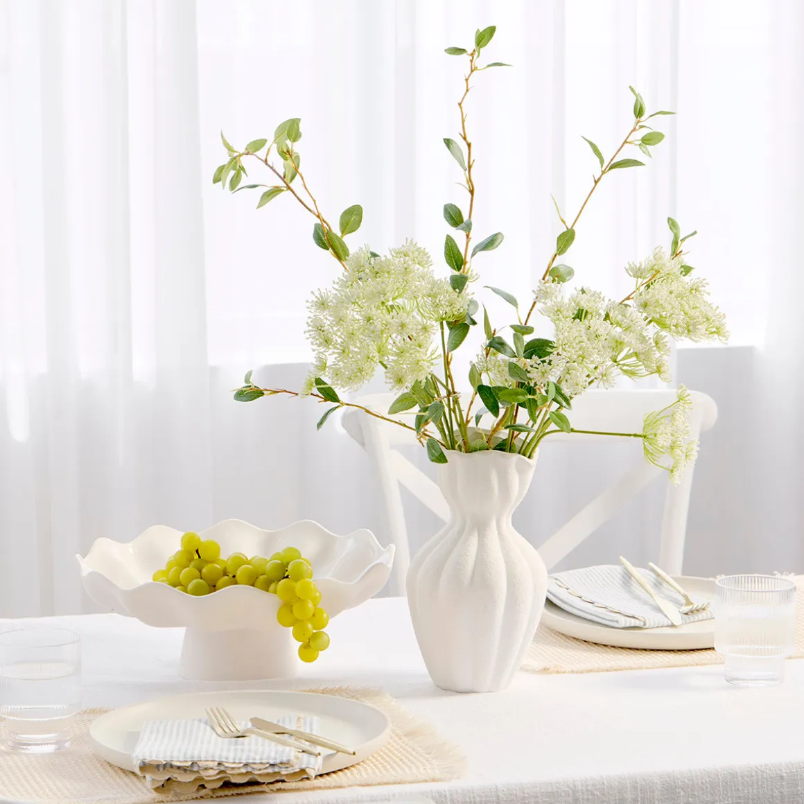 Artificial Queen Anne's Lace Single Bouquet