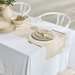 Ashra Fringed Cotton Table Runner