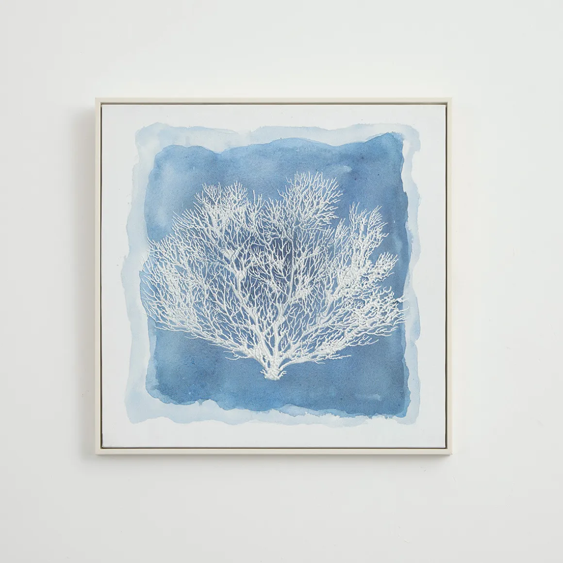 Azure Coral Textured Wall Art