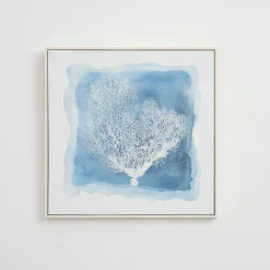 Azure Coral Textured Wall Art