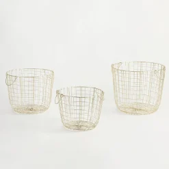 Bailey Gold Wire Basket