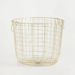 Bailey Gold Wire Basket