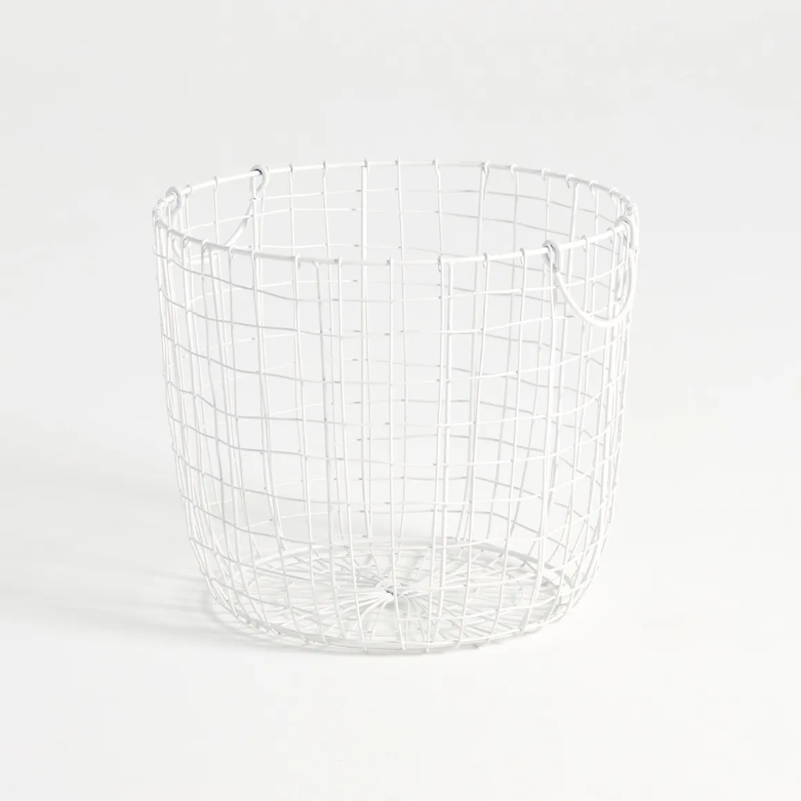 Bailey White Wire Basket
