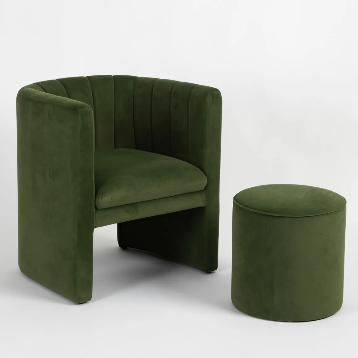 Bentley Velvet Ottoman