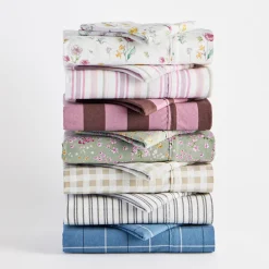 Berry Stripe Cotton Flannelette Sheet Set