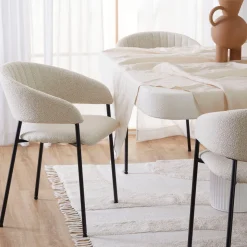 Blake Cream Boucle Dining Chair