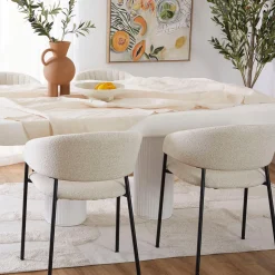 Blake Cream Boucle Dining Chair