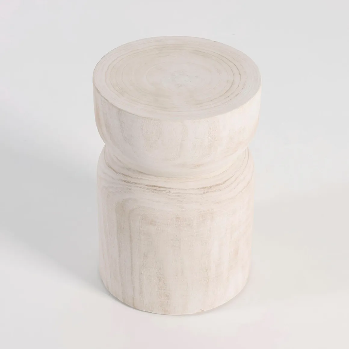 Bosa White Washed Stool