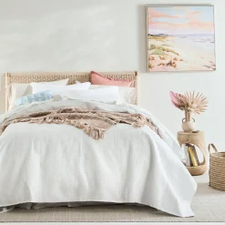 Camden White Coverlet Set