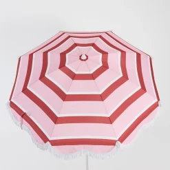 Carmelita Scalloped Fringed Beach Umbrella