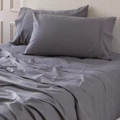 Charcoal Cotton Flannelette Sheet Set