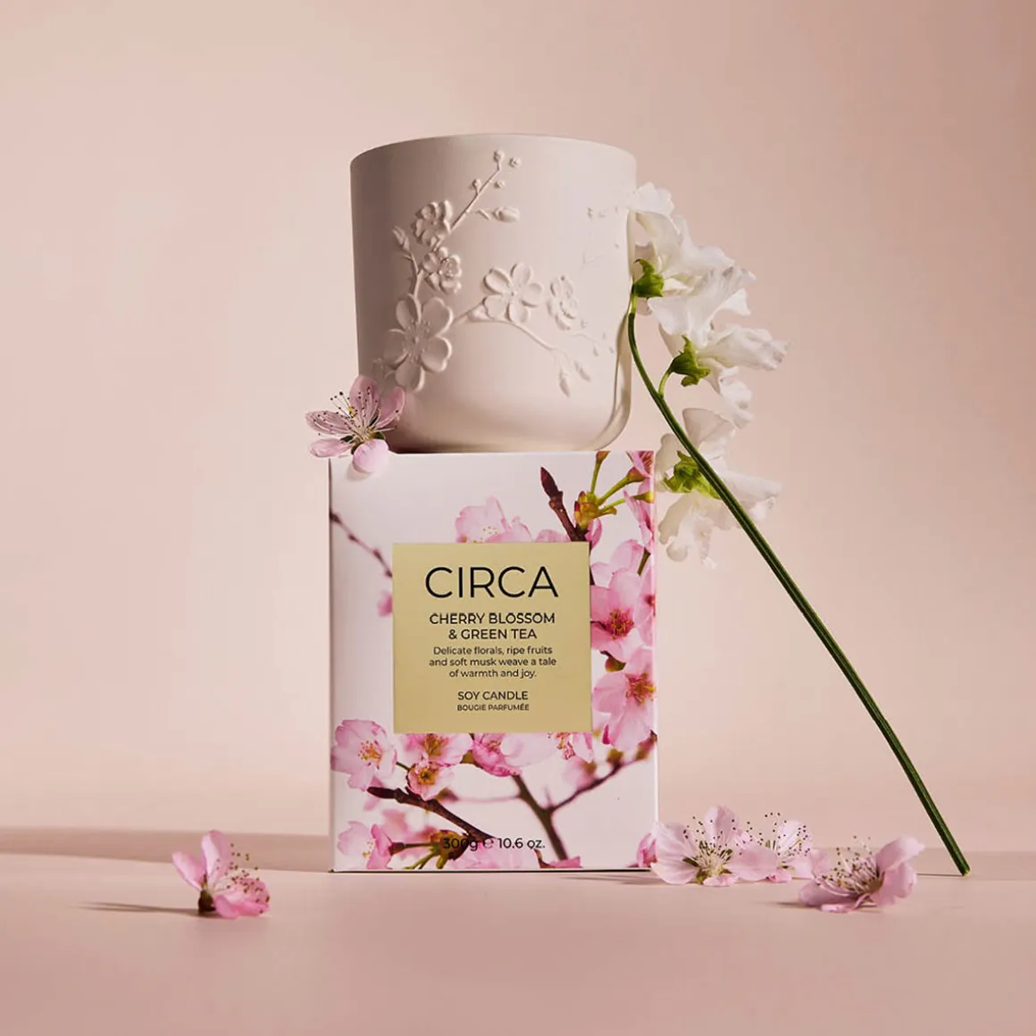 Cherry Blossom & Green Tea 300g Candle