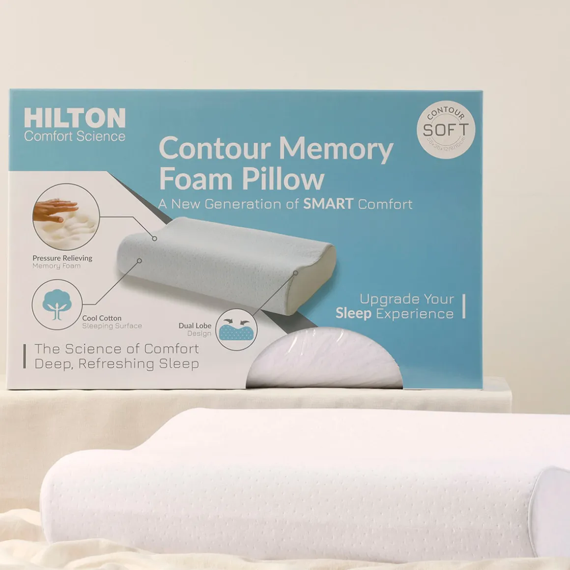Comfort Science Soft Memory Foam Contour Pillow