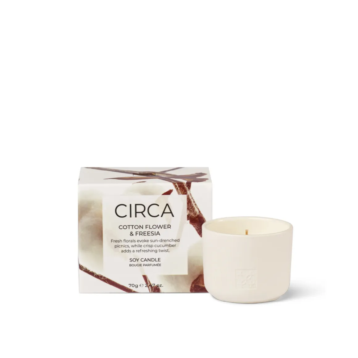 Cotton Flower & Freesia 70g Candle