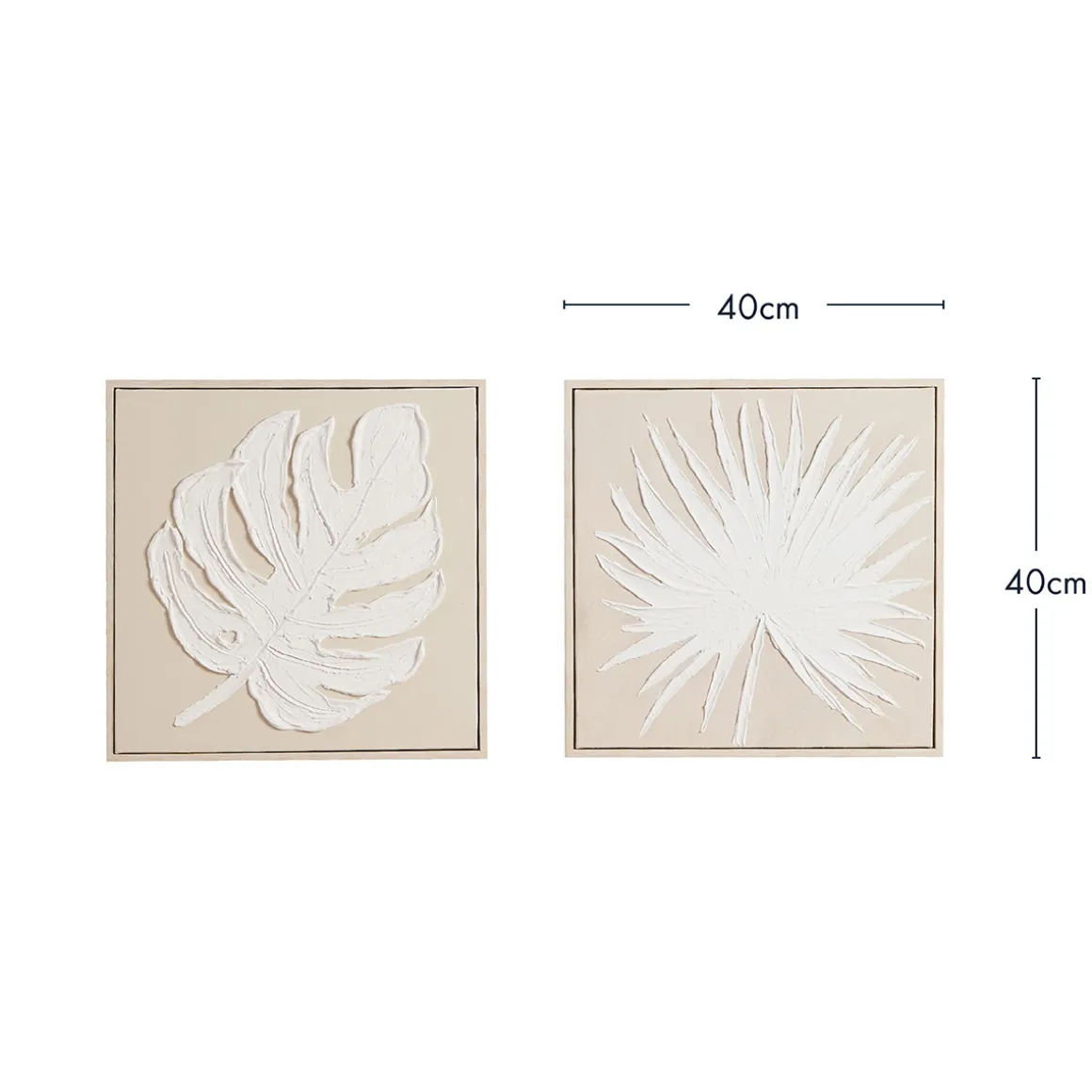Culgoa Leaf Textured Framed Wall Art