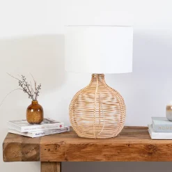 Douglas 50cm Rattan Table Lamp