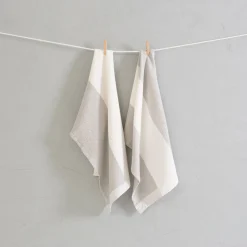 Duo Grey Waffle Tea Towel Set of 2