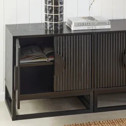 Dutton Black Bedside Table