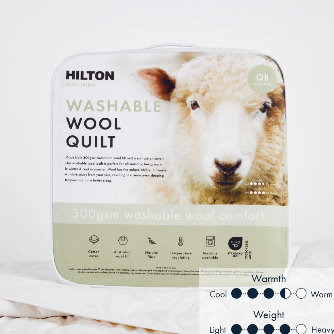 Eco Living 300gsm Washable Wool Quilt
