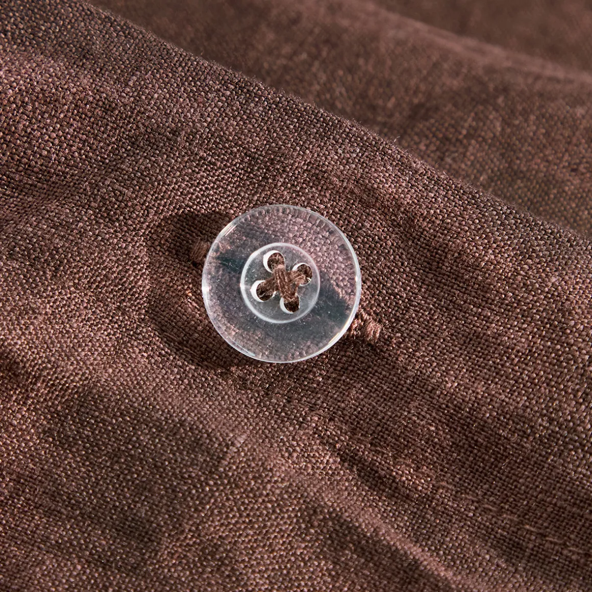 European Linen Chocolate Quilt Cover Set