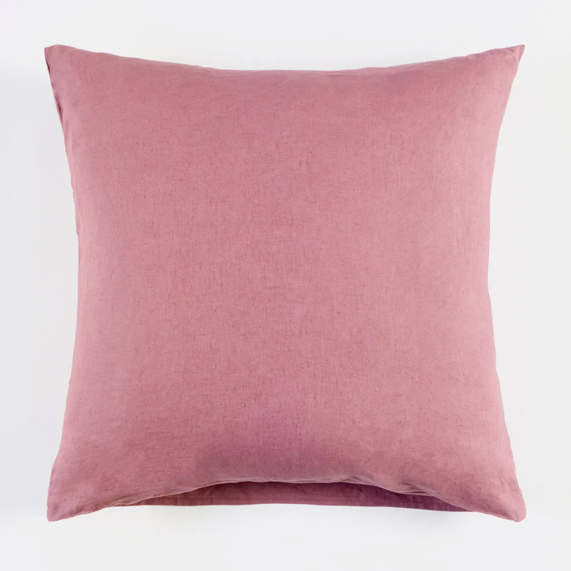 European Linen Rose Pink European Pillowcase Pair