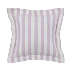 Frankie Mauve White Stripe Feather Cushion