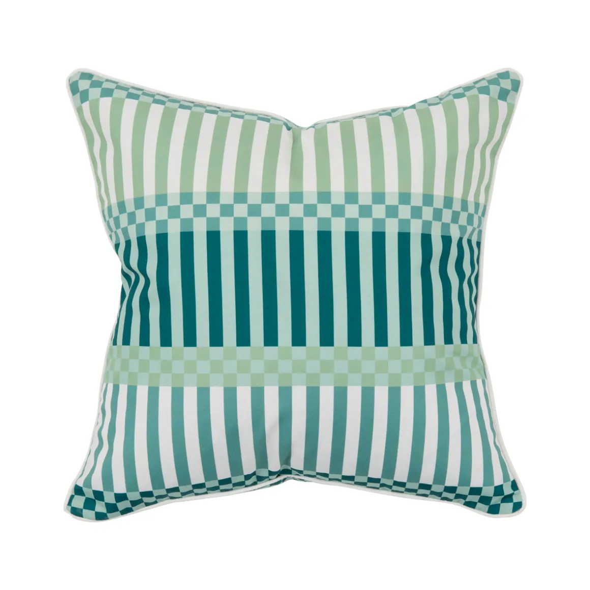 Gaia Green Multi Check Outdoor Cushion