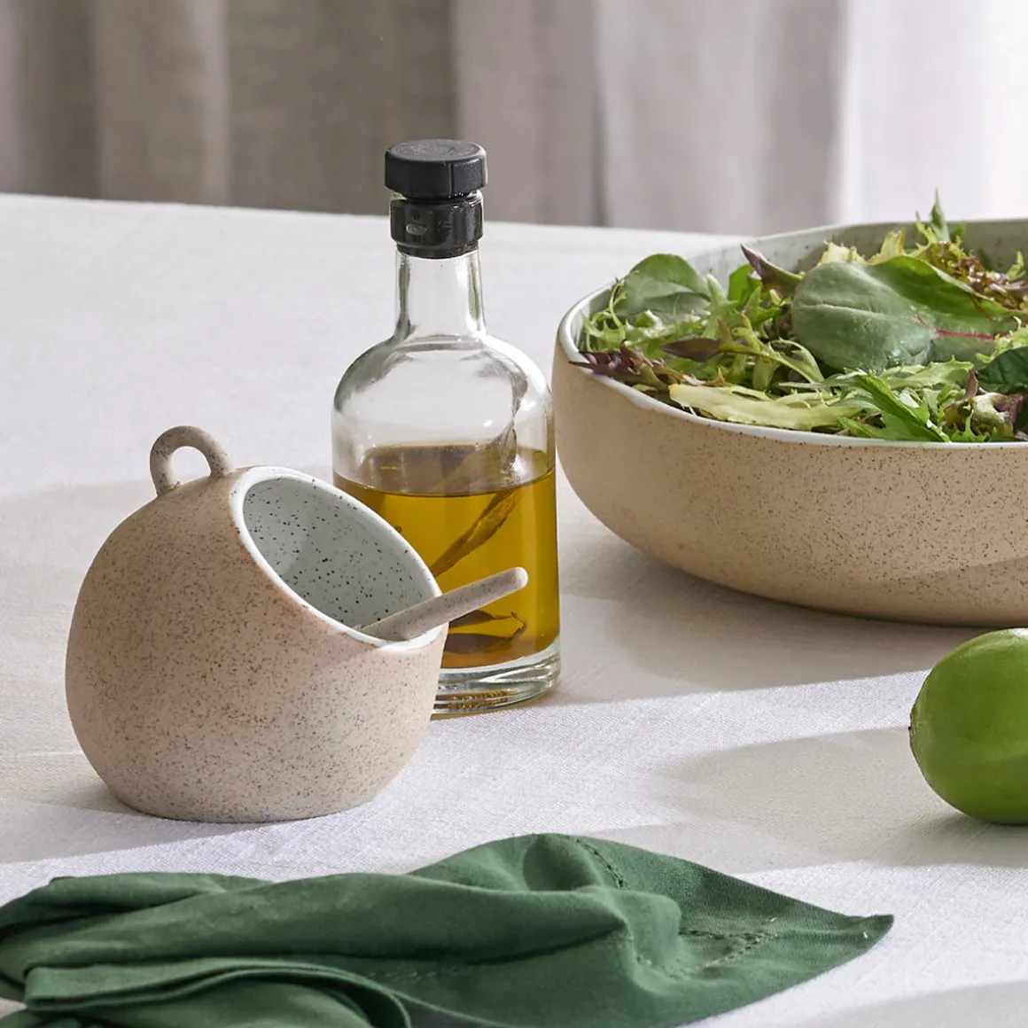 Garden To Table Salt Pig with Spoon