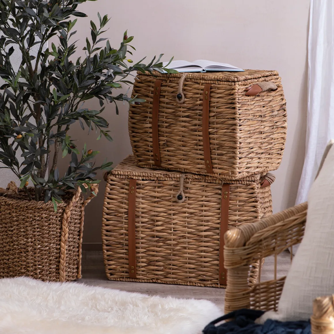 Hamptons Woven Storage Trunk Range