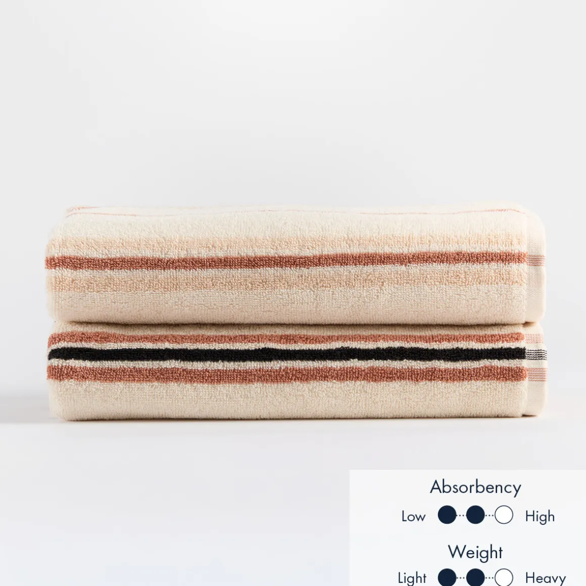 Harley Natural & Black Stripe Towel Range