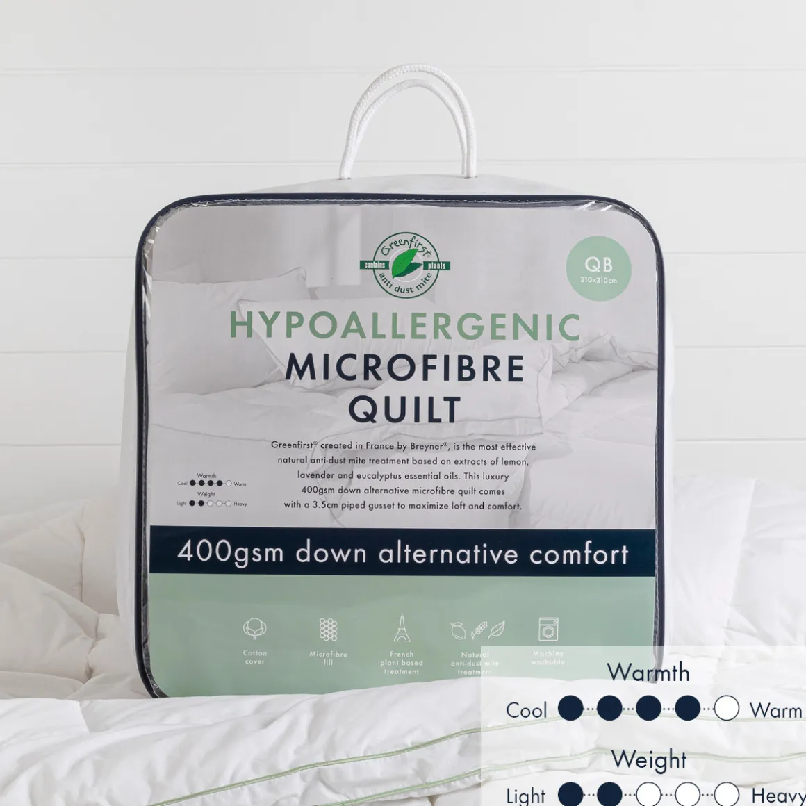 Hypoallergenic 400gsm Microfibre Quilt