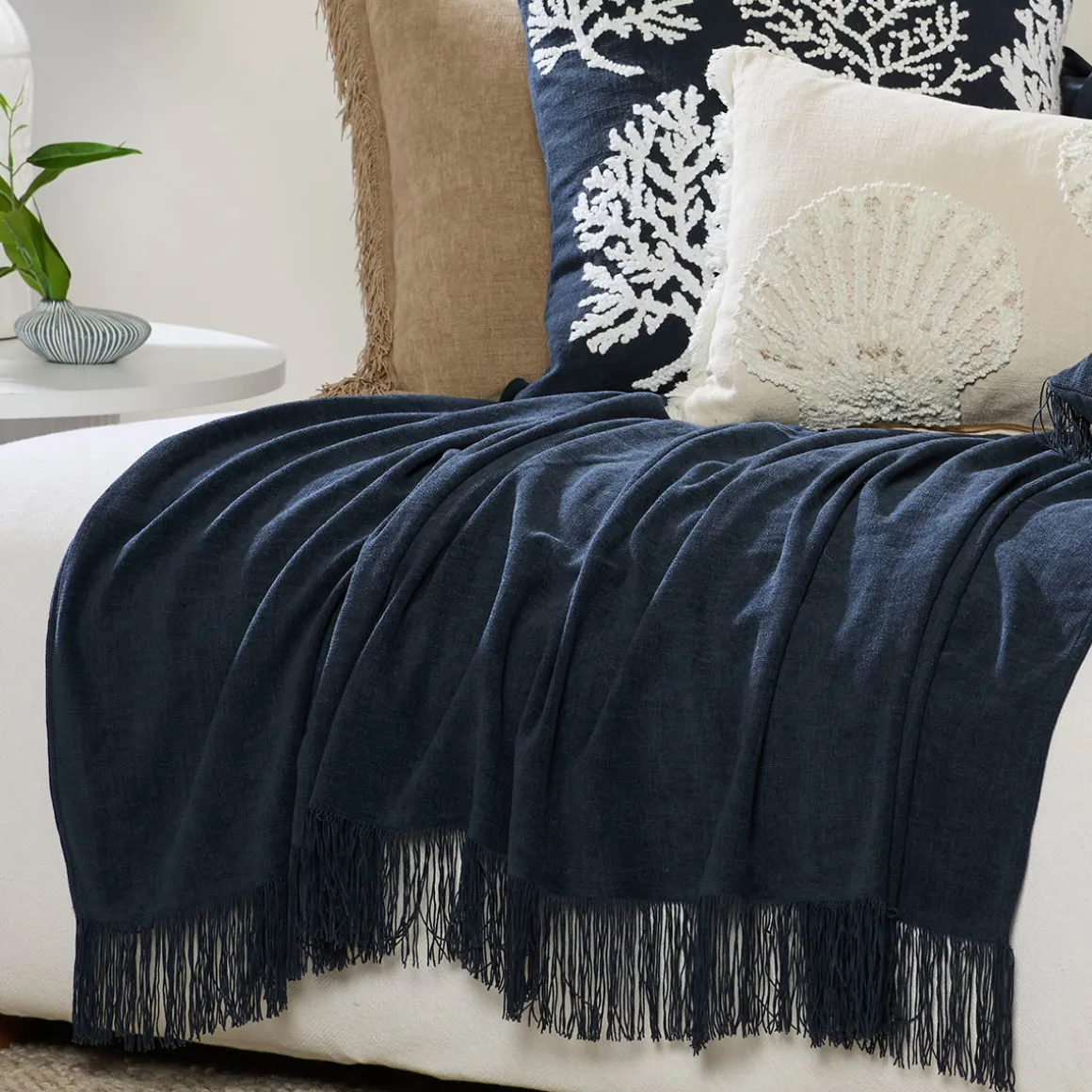 Isola Extra Large Fringed Chenille Throw