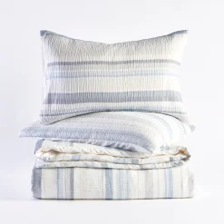 Juniper Stripe Blue Quilt Cover Set