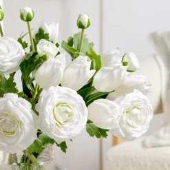 Kelly White Artificial Flower Bouquet