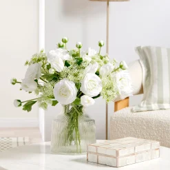 Kelly White Artificial Flower Bouquet