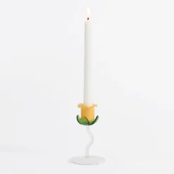 Laurel Flower Candle Holder 2pc