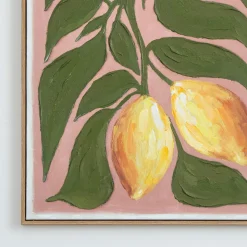 Lemon Branch Textured Wall Art