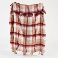 Lexi Check Berry Extra Large Throw