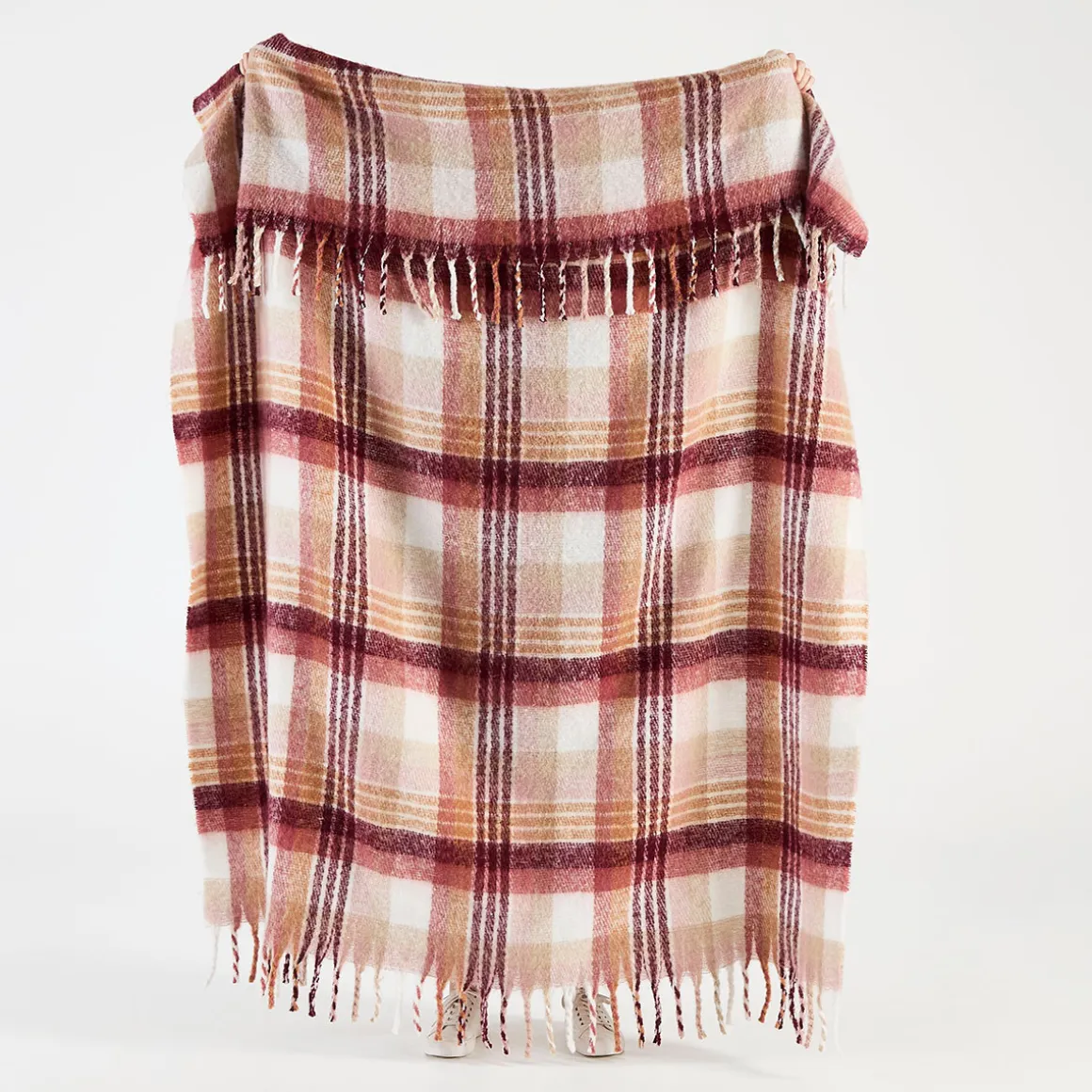 Lexi Check Berry Extra Large Throw