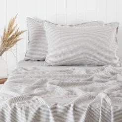 Linen Cotton Striped Sheet Set