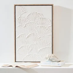 Lucia Shell Textured Small Framed Canvas Wall Art