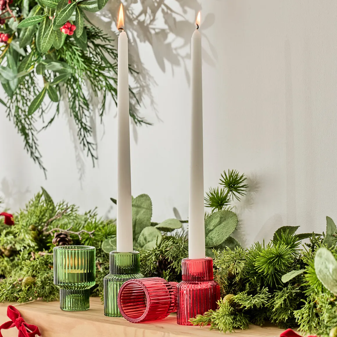 Lulu Red Tealight / Tapered Candle Holder