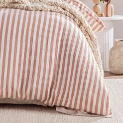 Maisie Reversible Caramel Check Quilt Cover Set