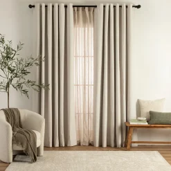 Marina Blockout Beige Curtain Set of 2