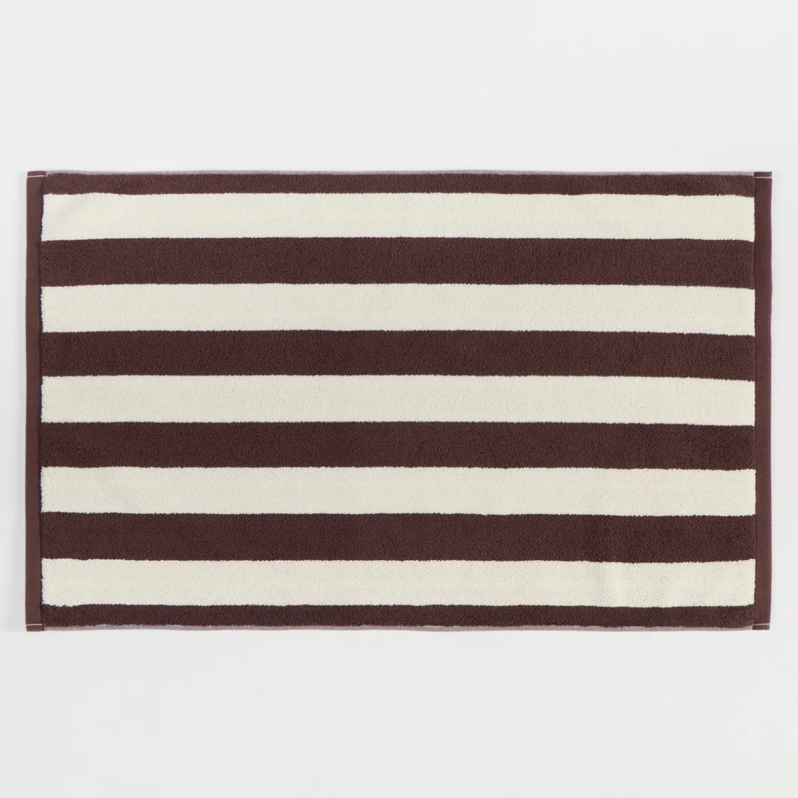 Maverick Mahogany Reversible Stripe Bath Mat