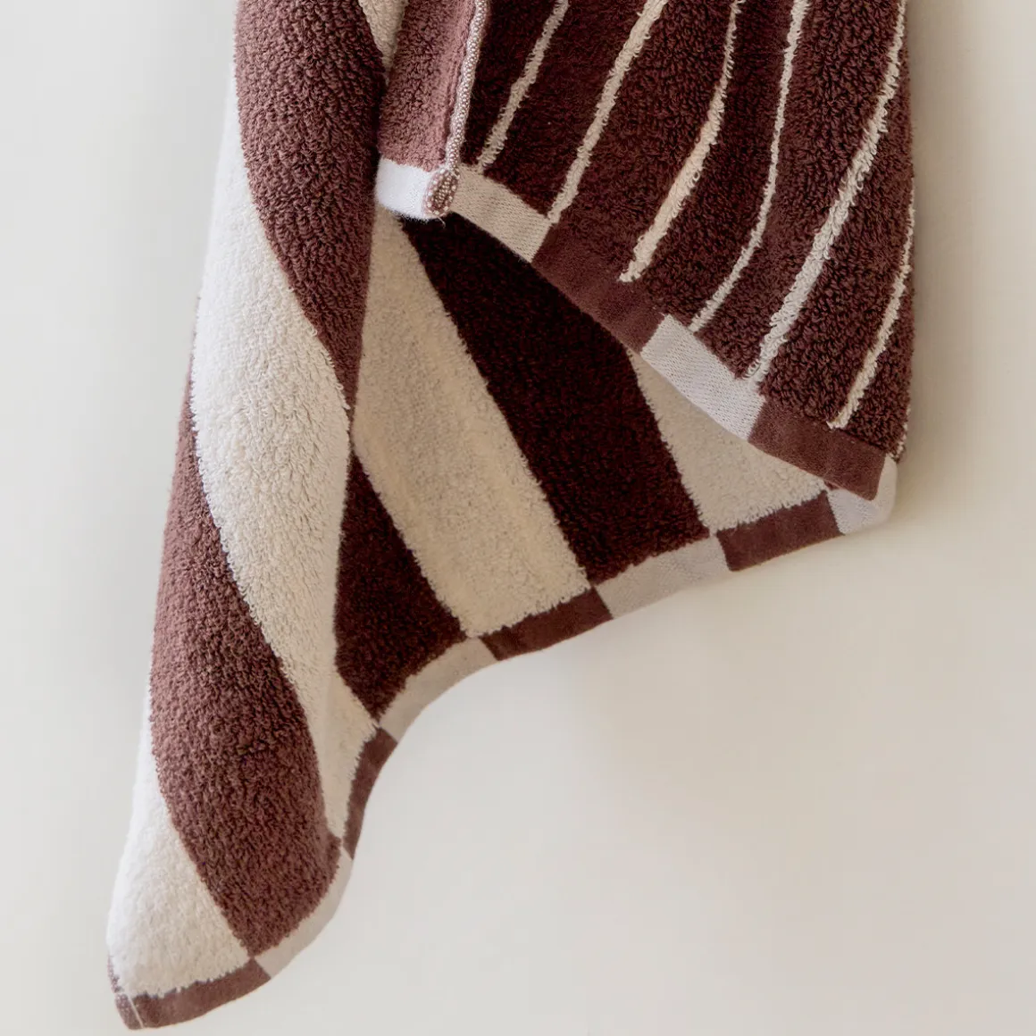 Maverick Mahogany Reversible Stripe Towel Range