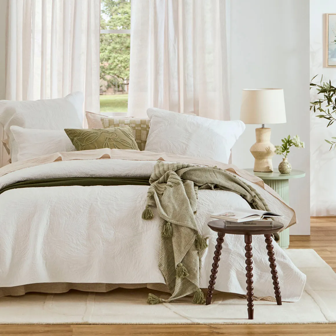 Miami Palm Coverlet Set